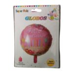 Globo Feliz Cumpleaños Rosado - Imagen 2