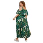 Vestido con Volantes y Hombros Descubiertos - Imagen 2