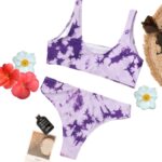 Conjunto de Bikini Tie Dye Morado - Imagen 2