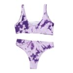Conjunto de Bikini Tie Dye Morado - Imagen 4