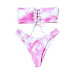 Conjunto de Bikini Tie Dye Top con Amarre
