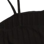 Vestido Negro Mini Bodycon Ajustado Con Tirantes Acanalados - Imagen 4