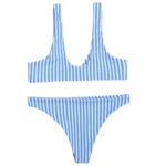 Conjunto de Bikini con Nudo a Rayas - Imagen 2
