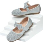 Zapatos Mary Jane Brillante con Diseño de Lazo