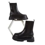 Botas con Plataforma Sin Cremallera - Negro