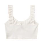 Top Corto Tejido de Canalé con Ribete Fruncido - Imagen 3