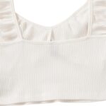 Top Corto Tejido de Canalé con Ribete Fruncido - Imagen 4