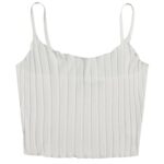 Top de Tirantes Tejido de Canalé Blanco - Imagen 2