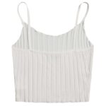 Top de Tirantes Tejido de Canalé Blanco - Imagen 3