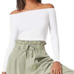 Top Blanco Recortado Hombros Descubiertos - Imagen 2