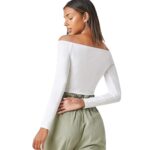 Top Blanco Recortado Hombros Descubiertos - Imagen 3