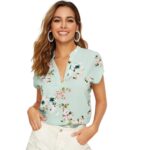 Top con Estampado Floral y Escote en V - Imagen 2