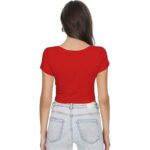 Crop Top con Mangas - Rojo - Imagen 4