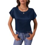 Blusa de Color Liso con Manga Murciélago - Imagen 4