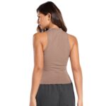 Top Mocha sin Mangas Cuello Medio - Imagen 4