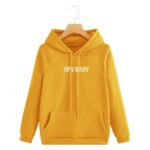 Polerón Hoodie Amarillo con Cordón y Bolsillo
