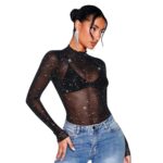 Top de Malla Negro con Brillo - Imagen 3