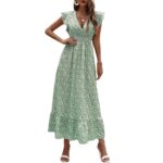 Vestido Largo Bohemio de Verano con Estampado Floral y Volantes - Imagen 3