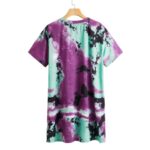 Vestido Estilo Camiseta Tie-Dye Estampado - Imagen 3