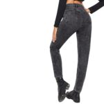 Jeans Mom Negro Lavado - Imagen 2
