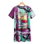 Vestido Estilo Camiseta Tie-Dye Estampado - Imagen 2