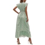 Vestido Largo Bohemio de Verano con Estampado Floral y Volantes - Imagen 4