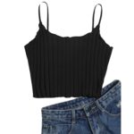 Top Crop de tirantes Canalé Shein Exclusive - Imagen 4