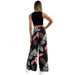 Conjunto Top Tank Corto & Pantalón Pierna Ancha - Estampado Tropical - Imagen 3