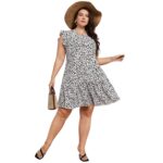 Vestido con Fruncido y Abertura en Espalda - Estampado Sutil en Bajo - Imagen 4