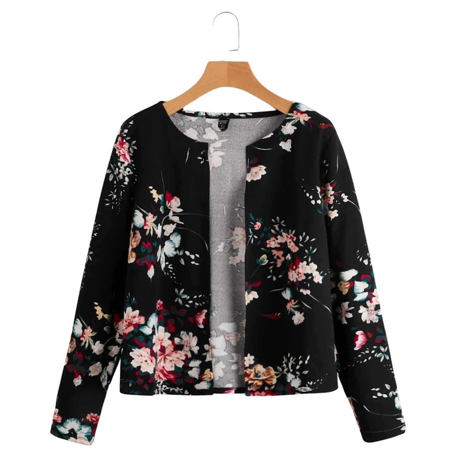 63133610 Saco Floral de Mujer - Parte Delantera Abierta y Diseño Encantador - Imagen 1