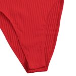 Body de tirantes tejido de canalé unicolor rojo - Imagen 3