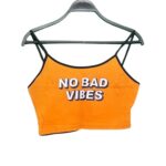 Camiseta de Canalé sin Mangas “No Bad Vibes” - Cómoda y Ligera