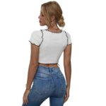 Top Blanco con Toque Animal Print - Contraste Moderno - Imagen 4