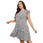 Vestido con Fruncido y Abertura en Espalda - Estampado Sutil en Bajo - Imagen 2