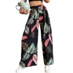 Conjunto Top Tank Corto & Pantalón Pierna Ancha - Estampado Tropical - Imagen 4
