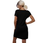 Vestido Casual Negro con Nudo Frontal - Tita Speziale - Imagen 4