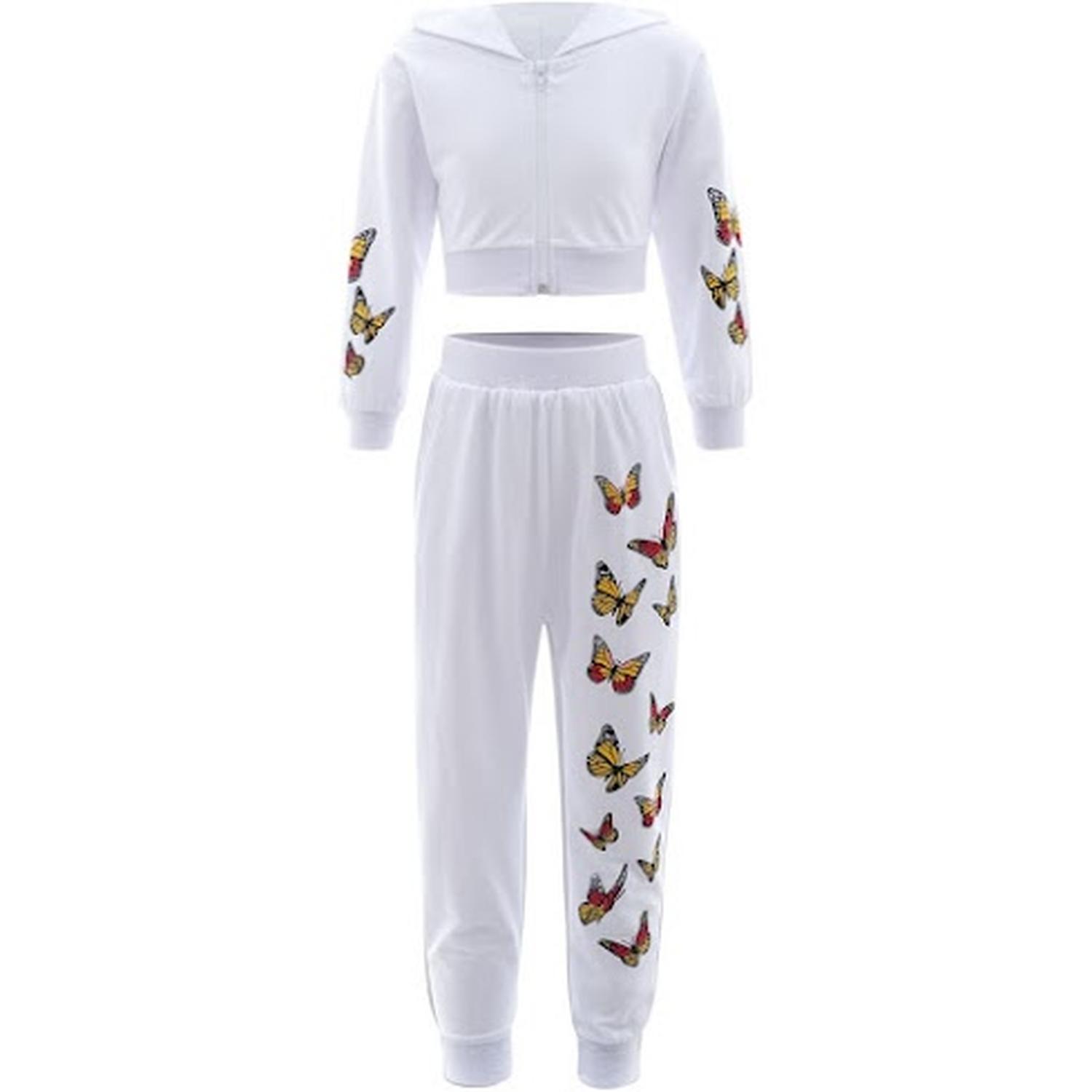 63653239 Conjunto deportivo de 2 piezas para niñas – camiseta deportiva de manga larga con pantalones largos, - Imagen 1