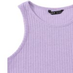 EZwear Camiseta sin mangas de canalé liso - Imagen 3