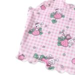Top con tirantes finos para niña, estampado de dibujos animados con conejos y frutillas sobre fondo - Imagen 2