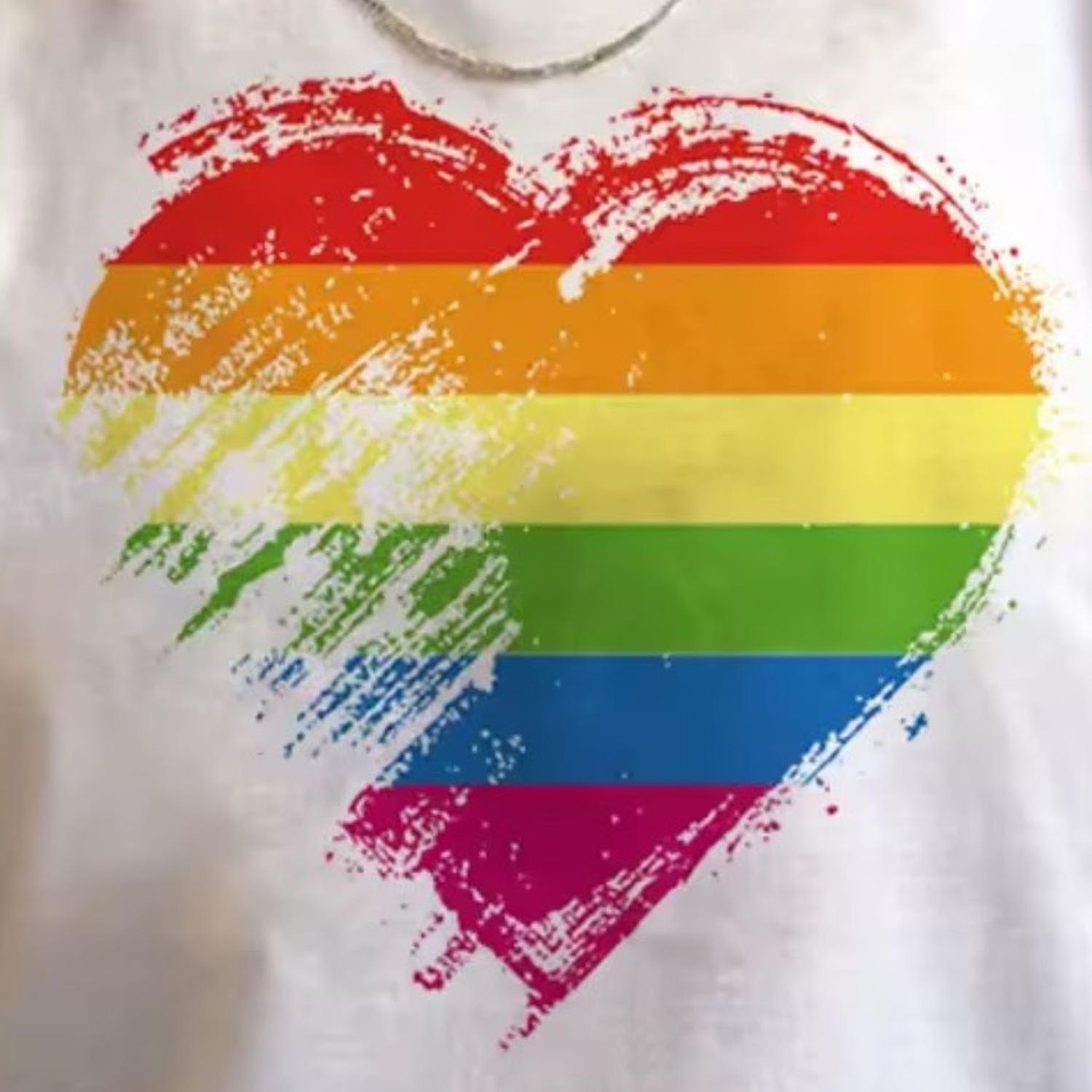 63495886 Camiseta Lgbt Rainbow Harajuku para mujer - Imagen 1