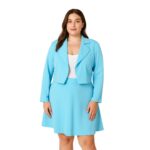 Conjunto Celeste Blazer + Falda