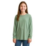 Polera oversized verde menta manga larga