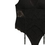 Liguero negro con encaje y tirantes ajustables - Imagen 2