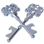 Set de 2 Llaves Decorativas Metálicas Estilo Vintage