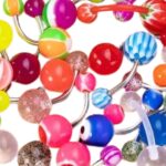 Pack 30 Piercings Ombligo Acrílico y Acero Colores - Imagen 2