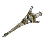 Figura Torre Eiffel decorativa bronce 18 cm - Imagen 3