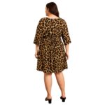 Blusa cruzada animal print con lazo multicolor - Imagen 3