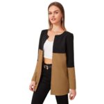 Abrigo moderno dos tonos ideal para otoño e invierno