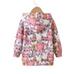 Polerón infantil con capucha y diseño de gatos animados - Imagen 2