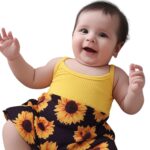 Conjunto bebé: body volantes y pantalón girasol - Imagen 5